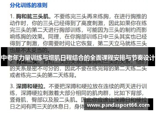 中老年力量训练与增肌日程结合的全面课程安排与节奏设计